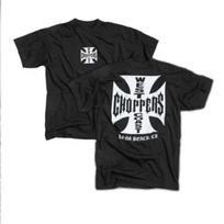 West Coast Choppers Cross Logo Shirt 2 Sided Biker Motorcycle Graphic Tee Unisex T-Shirt L