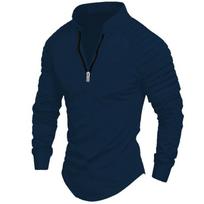 Men S Long Sleeve Casual Zip Up Sports Shirt S