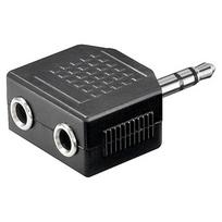 Goobay | Audio splitter | Mini-phone stereo 3.5 mm | Female | Male | Mini-phone stereo 3.5 mm | Black
