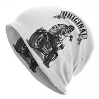 Skull Biker Skullies Pupelės Kepurės Siaubo Helovinas Pavasaris Unisex Street kepuraitė Šilta dvejopo naudojimo gaubtu megzta kepurė One Size black