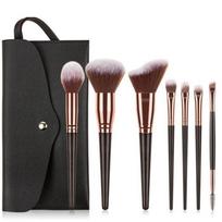 7 vnt Makiažo šepetėlių rinkinys Pudra Blusher Brush Foundation Make-up Brush Akių šešėlių šepetėlių rinkinys Makiažo priemonės makiažo šepetėlis black