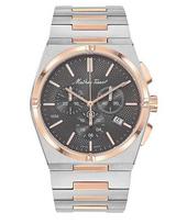 Mathey-Tissot Zeus Chrono Two Tone Stainless Steel Black Dial Quartz H118CHRS Men's Watch juoda