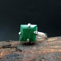 Prong Set Raw Rich Green Emerald 925 Sterling Silver Ring Jewelry, Royal Wedding Gift Emerald Ring 5