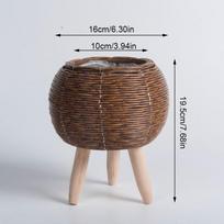 Augalų stovo krepšelio imitacija rotango gėlių stovas, gėlių lentyna, sultingi augalai, austa