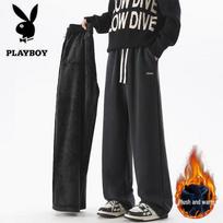 Playboy Men's Fleece-Lined Straight-Leg Casual Pants XL