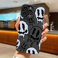 Black & White face graphic phone case for iPhone 15 14 13 12 11 x XR Xs SE2 SE 8 7 plus pro Max mini silicone back cover for iphone13(6.1")