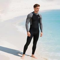 3MM Wetsuits Men Neoprene Diving Surfing Swimming Full Suits Cold Water Keep Warm Zipper Water Sports Full Diver Suit L