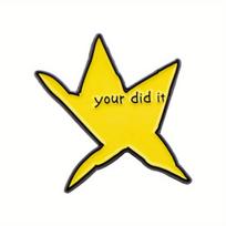1PC You did it with funny memes, star brooches, funny pentagram badges