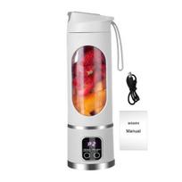 Portable Personal Blender with 450ml Cup Dual-Speed Electric Juicer for Smoothies Milkshakes Rechargeable 3.7V balta