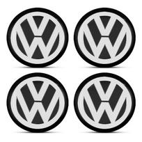4Pcs 56mm Aluminum Emblem Car Wheel Center Hub Caps Sticker For Volkswagen Golf-7 4 5 6 CC T-ROC Sharan Passat B5 6 7 Polos