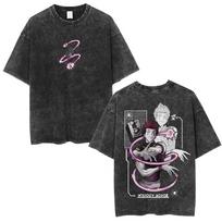 Hunter x Hunter Hisoka  Bungee Gum & Phantom Troupe  Vintage Washed Oversized Streetwear T-Shirt L