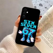 S-Six SS S-Seven 67 Phone Case For Samsung Galaxy A73,A72,A71,A70,A53,A52,A51,Others Soft Black Cover Samsung a52