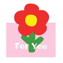 10pcs/Package One Flower Tulip Sunflower Flower Shop Message Card, Folding Stereoscopic Teacher's Day Card, Premium Feel Card