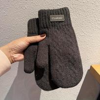 Women'S Thermal Winter Gloves - Full-Finger Mittens with Elastic Cuffs, Warm Cold Weather Gloves for Driving, Skiing, Commuting