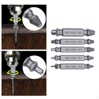 5pcs Stripped Screw Extractor Set and Damaged Kit, Broken Bolt Remover,