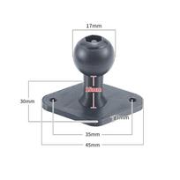 1Pc 17mm Ball Mount Adapter to Ball Joint/Square Mounting Base for Ram Mount Garmin Zumo Phone GPS Holder Mount Accessories