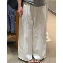 Women's High Waist Wide Leg Pants Loose Trousers Spring Polyester Fabric Drappy Lazy Style Cropped Culottes For Petite Ladies S