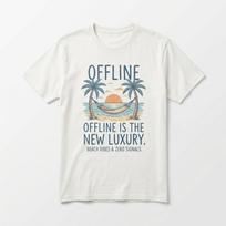 Offline Is The New Luxury T-Shirt Digital Detox Beach Tee Vacation Mode Top S