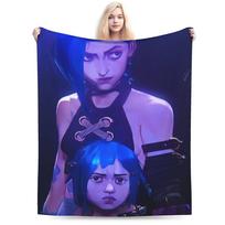 Arcane Vi Jinx Pliušiniai pledai Studentams Flanelinis metamas pledas ant sofos, fotelio, lovos Super šiltas pledas Gimtadienio dovana 130cmx150cm
