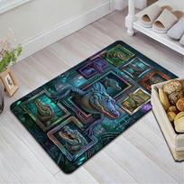 Cyber Crocodile Gallery Pattern Rug Floor Mat for Living Room or Bedroom Soft and Comfortable Carpet a Gift for Birthday and Holiday. 40x60cm( 15x23in )