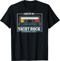 Fueled by Yacht Rock Retro Cassette Tape Humor T- Unisex T-Shirt S