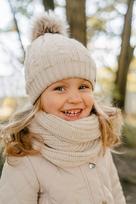 Fleece-lined winter hat and scarf for children