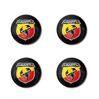4 vnt. 56 mm emblemos lipdukas ratų lipdukas Automobilio rato centrinės dalies ženklelis Fiat Abbas 500 Punto 124 125 500 Bravo Stilo Panda Abarth Tipo Viaggio black