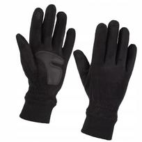 Men's Black Fleece Gloves, Warm, Touch Screen System, MORAJ BLACK
