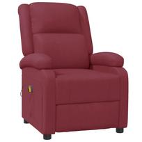 Massage Chair Burgundy Faux Leather