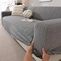 Anti Slip Sofa Cushion Cover Jacquard Fleece Sofa Cover Elastic Detachable Sofa Cover Pet and Children's Furniture Protective 1-seater