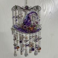 Dangling Strands Glass Suncatcher Hanging Chain Hanging Ornament Crystal Wind Chime  Wall Display Style8