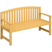 2-Seater Garden Bench Wood, Weatherproof Bench, Garden Furniture with Backrest, 240 kg Load Capacity 140 x 50 x 85 cm, Orange 143 x 51 x 85 cm
