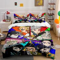 Anime Character Bedding Set with Swords  Bedding set (1 duvet cover, 2 pillowcases, duvet not included) 135x200cm
