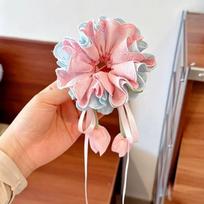 Sweet-style Tulip Hair Scrunchie Floral Kids Bun Maker Flower Hair Rope Ribbon Hair Tie  Toddlers