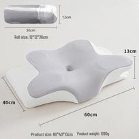 Butterfly-Shaped Memory Foam Neck Pillow for Cervical Support - Irregular Shape, Slow Rebound Core Outer Pillowcase Only