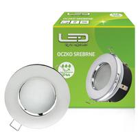 Halogen ceiling spotlight for soffit IP44 silver