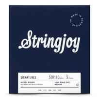 Stringjoy BA50130LS Nickel-Plated Bass Guitar Strings 50-130 5-Str