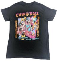 Chip N Dale Rescue Rangers Disney Fighting Crime World Black T-Shirt Mens Sz Sm Unisex T-Shirt XXXL