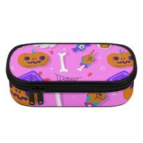 Pencil Pouch Durable 300D Polyester Lightweight Zip Around Closure with Main Compartment Mesh Pocket and Pen Slots for Students One Size