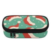 Pencil Case 300D Polyester Simple Design Zip Around Closure with Main Compartment Mesh Pocket and Pen Slots for Daily School Use One Size