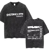 System of A Down Toxicity Albumo Grafikos Išplauti Marškinėliai Vyrams Moterims Roko Negabaritiniai Marškinėliai Vyriški Vintage Alternatyvaus Metalo Marškinėliai M