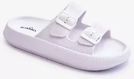 Boto Moteriškos baltos šlepetės