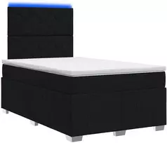 Lova LED lovos čiužinys su LED apšvietimu Juoda 120 x 200 cm Audinys