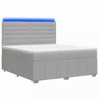 Lova LED lovos čiužinys su LED apšvietimu Šviesiai pilka Audinys