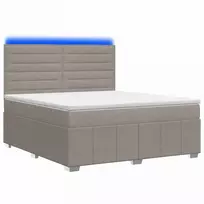 Lova LED lovos čiužinys su LED apšvietimu Taupe 140 x 200 cm Audinys