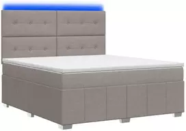 Lova LED lovos čiužinys su LED apšvietimu Taupe 160 x 200 cm Audinys