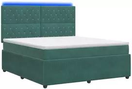 Lova LED lovos čiužinys su LED apšvietimu Tamsiai žalia 140 x 190 cm