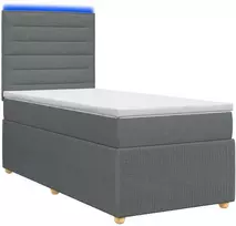 Lova LED lovos čiužinys su LED apšvietimu Tamsiai pilka 100 x 200 cm