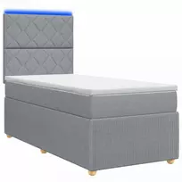Lova LED lovos čiužinys su LED apšvietimu Šviesiai pilka Audinys