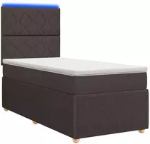 Lova LED lovos čiužinys su LED apšvietimu Tamsiai rudas 100 x 200 cm